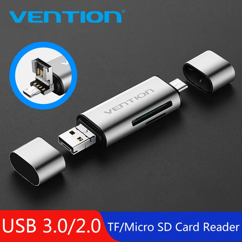 Vention Micro SD кард-ридер адаптер type C USB карта памяти для MacBook ноутбука 3 0 SD/TF OTG |