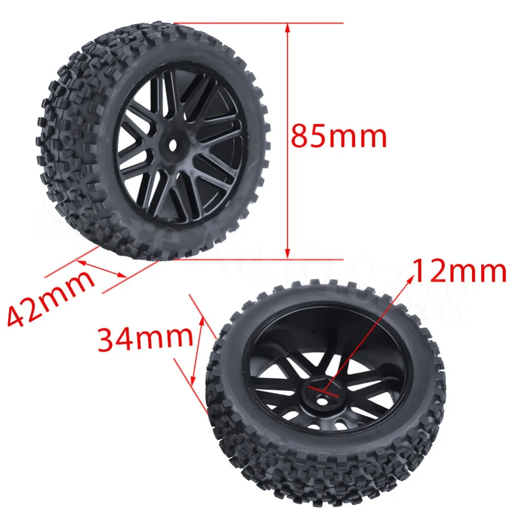 4 шт rc 110 багги колеса и шины 12 мм ш
