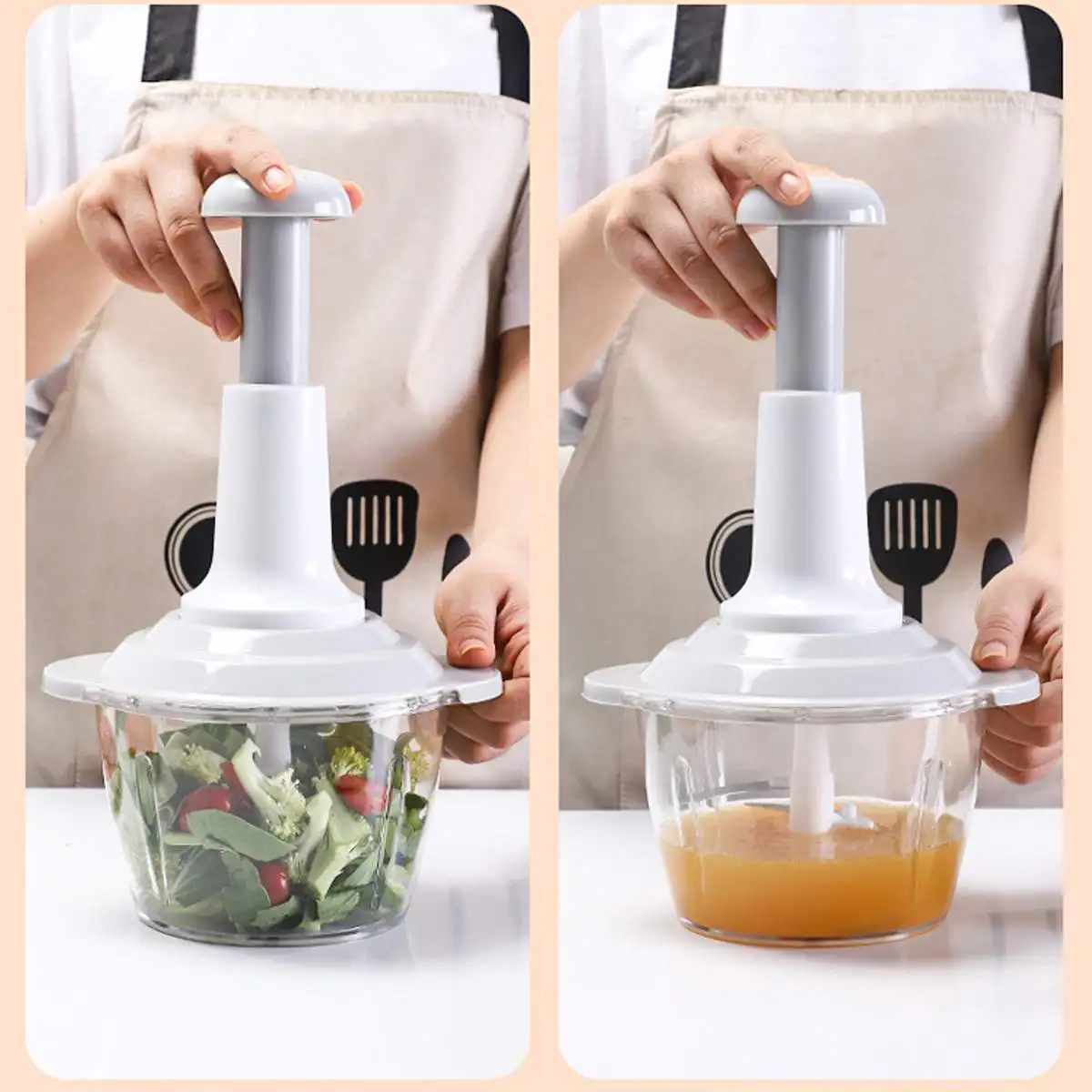

Warmtoo hand Blender Mixer Grinder Kitchen multi-function high-capacity Food Processor mixer juicer Quick Cook Tool press type