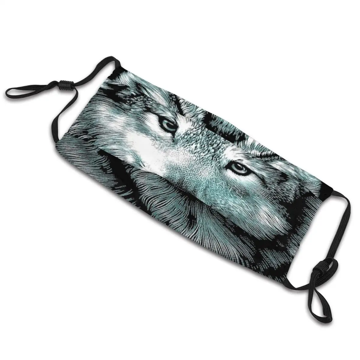 Многоразовая маска для лица с волком не одноразовая взрослых против смога пыли