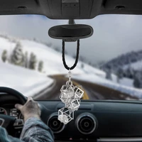 car keychains car pendant bling bling diamond rhinestone ornaments hanging auto rear view mirror decoration dangle trim styling