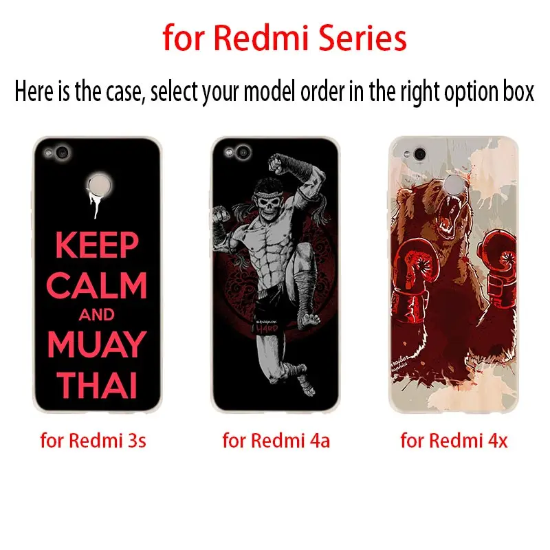 Грант Муай Тай бой Бокс мягкий чехол для Xiaomi Redmi Note 8 7 6 5 Pro 8a 6pro 6a s2 5a 4a 5plus y3 Coque Etui