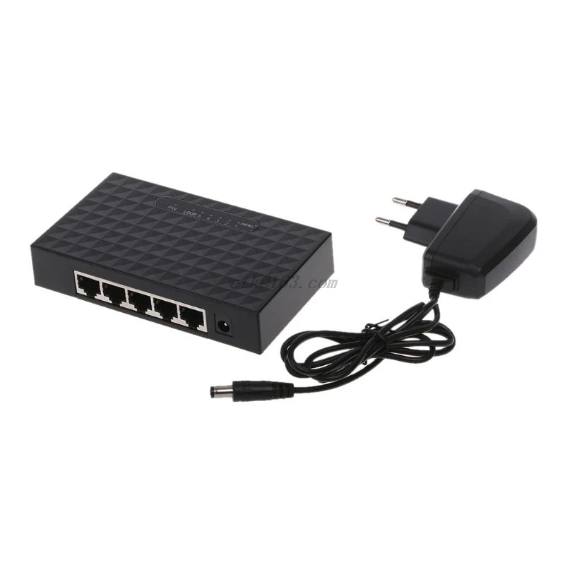 Новый 5 портовый 10/100/1000 Мбит/с быстрый LAN Ethernet сетевой коммутатор концентратор