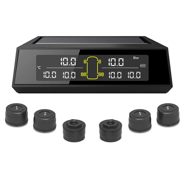 RJQ Tire Gauges Solar Power Tpms Tire Pressure Monitoring System