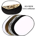SH 60x90 см 5-в-1 портативный складной многодисковый рассеиватель света овальный отражатель с сумкой для переноски для фотостудии съемки