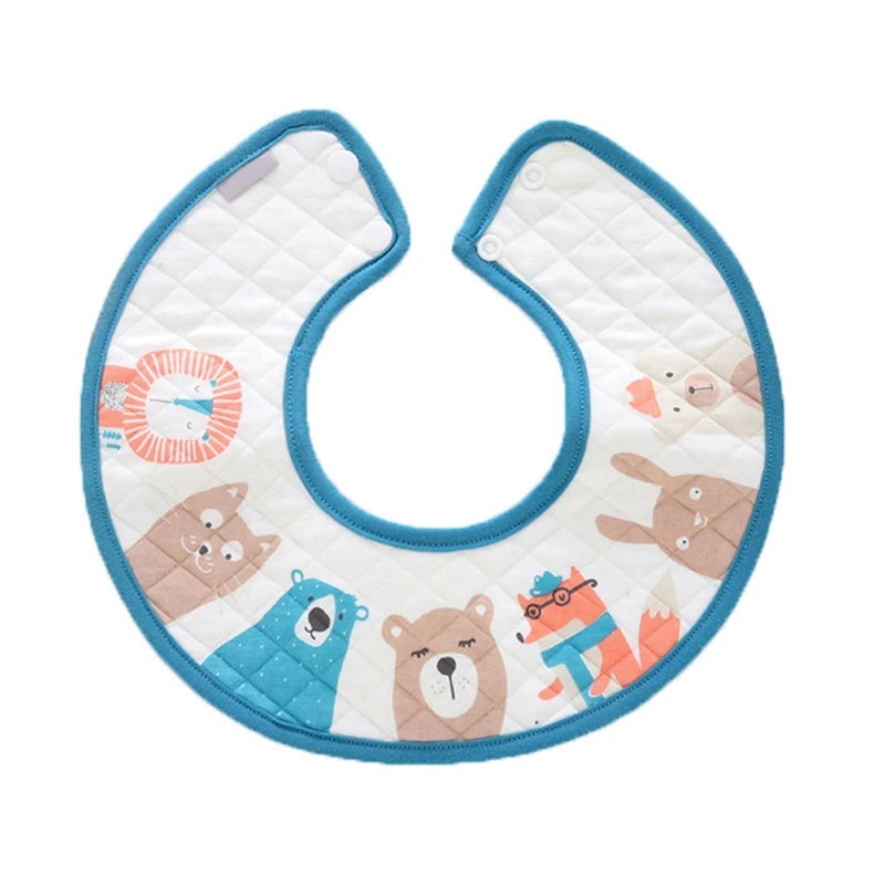 

Bobora Adjustable Baby Bibs Waterproof Bibs Baby Print Cotton Feeding Cloth 2 Pack