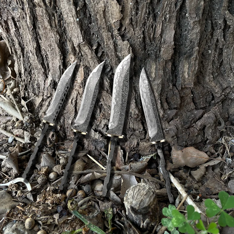 Нож с фиксированным лезвием нож из дамасской стали для самостоятельной сборки