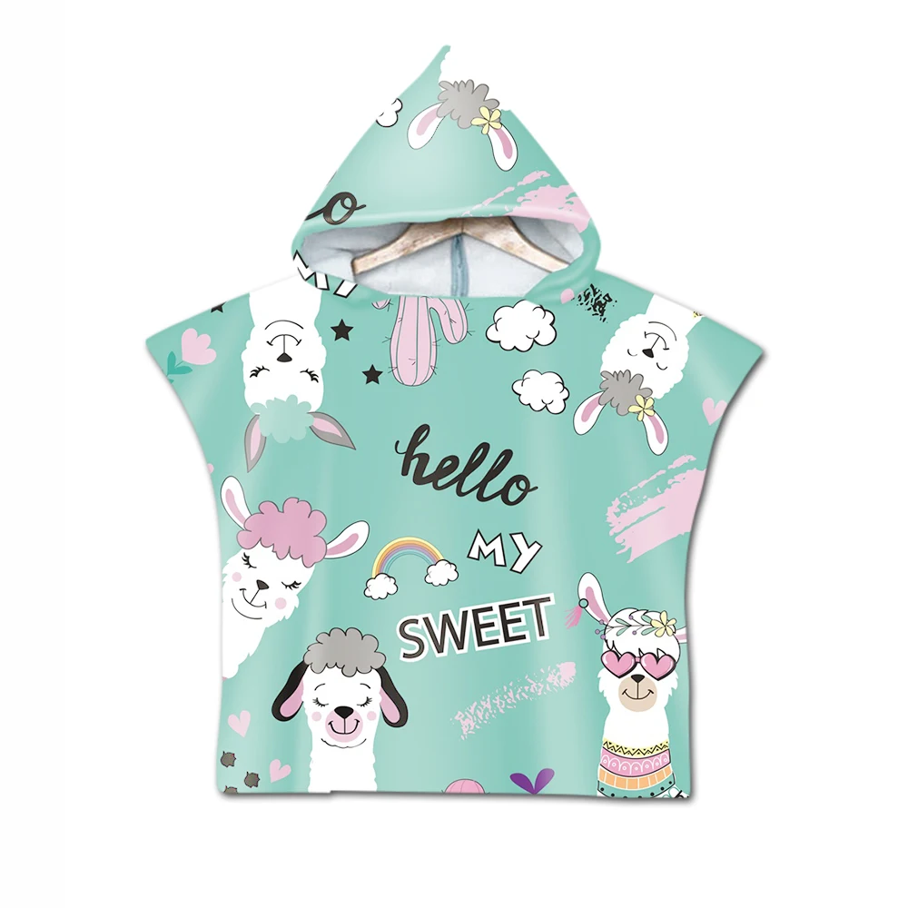 Пляжное полотенце накидка детское цветное милое пляжное альпака банное с