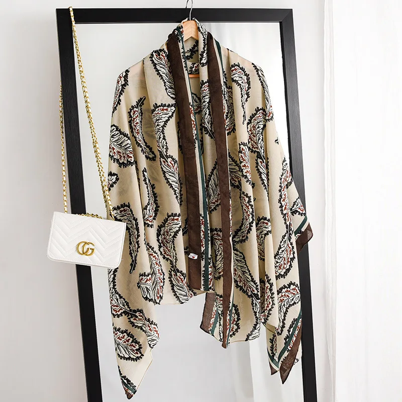 2019 роскошный брендовый женский шарф летние хлопковые шарфы шали женские накидки