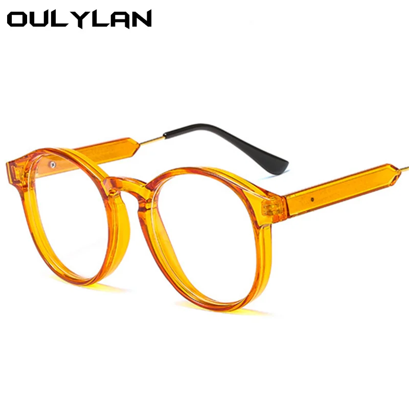 

Oulylan Round Eyeglasses Frames Women Men Vintage Optical Lenses Computer Glasses Frame Transparent Prescription Spectacle