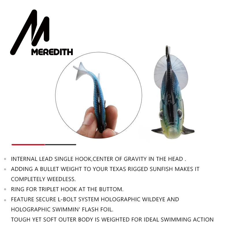 От магазина Meredith 3 предмета в комплекте Луна 8 см 21 6 г приманка со свинцовым