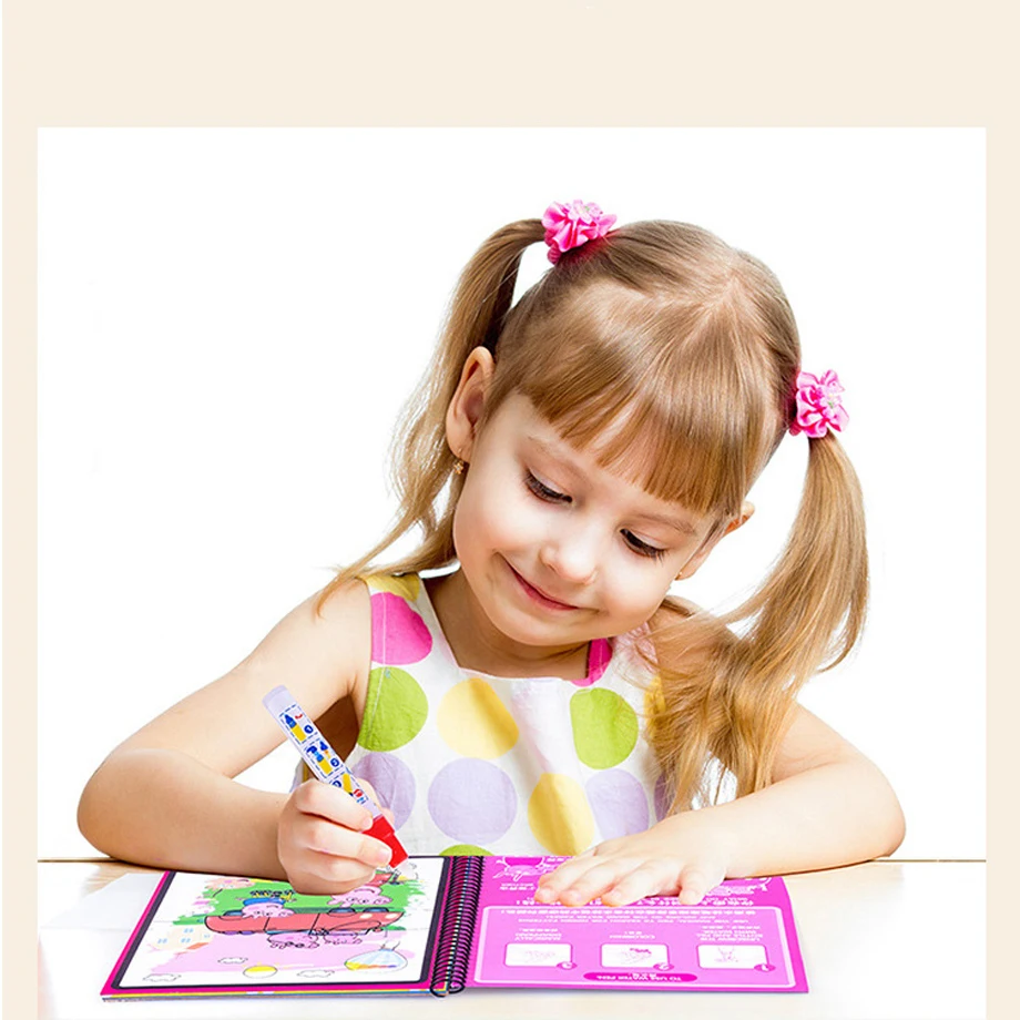 Волшебная водяная книга для рисования раскраска каракули с ручкой доска Juguetes