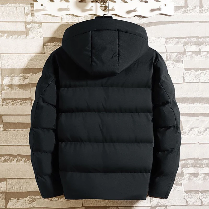 Men's duck down jacket winter warm hooded thick fluffy jacket coat high quality coat down jacket men's jacket
