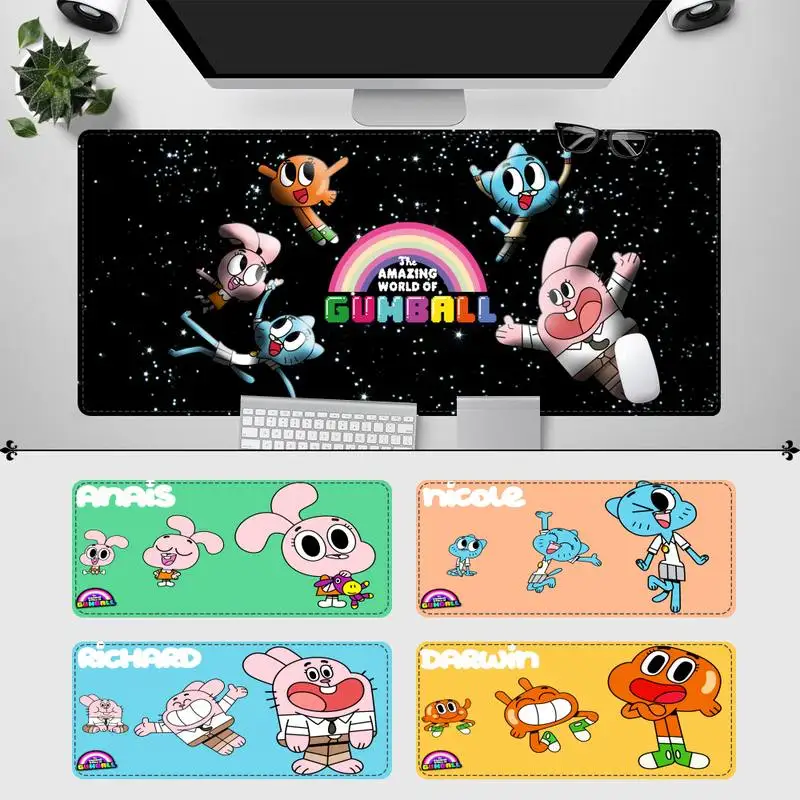 

High Quality The Amazing World of Gumbal Gaming Mouse Pad Gamer Keyboard Maus Pad Desk Mouse Mat Game Accessories for cs go/LOL