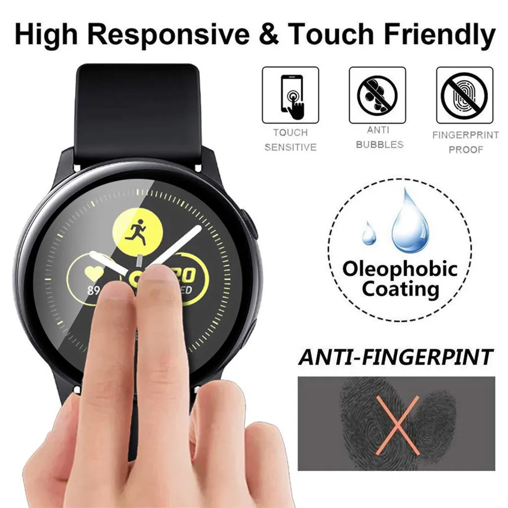Защитное стекло закаленное 9H для Samsung Galaxy Watch active 2 40 мм 44 мм|Смарт-аксессуары| |