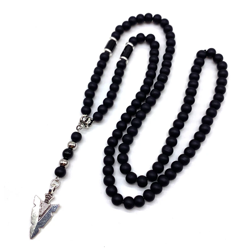 Мужское ожерелье со стрелкой винтажная прядь из нержавеющей стали натуральные