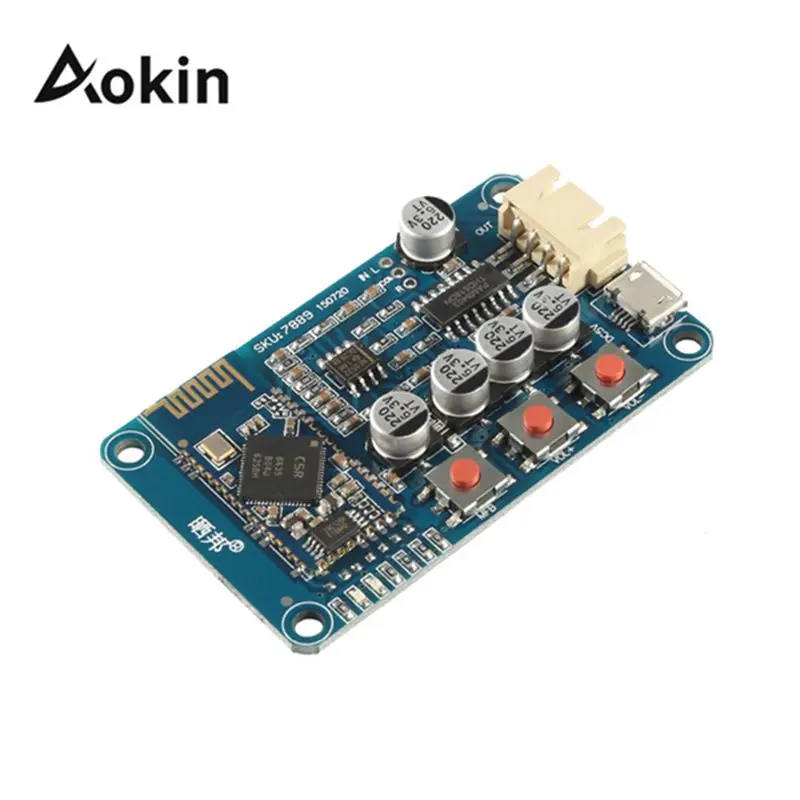Aokin автоматическое подключение CSR8635 PAM8403 модуль стерео усилителя 5 в Mini USB Bluetooth 4 0