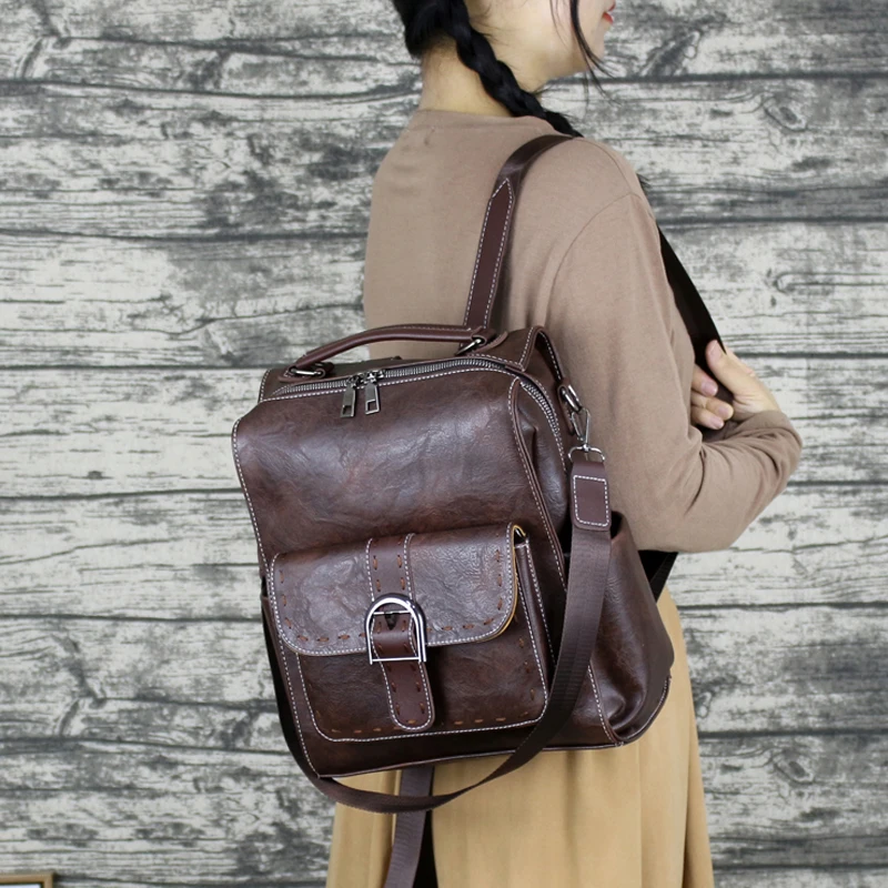 Модный женский рюкзак 2021 вместительные женские рюкзаки из искусственной кожи