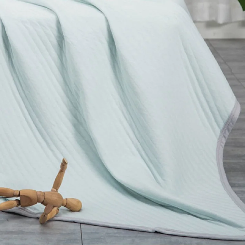 В полоску летнее хлопковое покрывало Одеяло японский Стиль мягкие тонкие