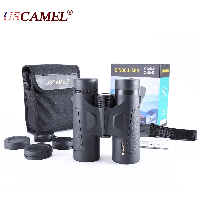 

USCAMEL HD 10x26 Binoculars Compact Powerful Hunting Outdoor Camping Zoom Professional Waterproof Folding Telescope BLACK