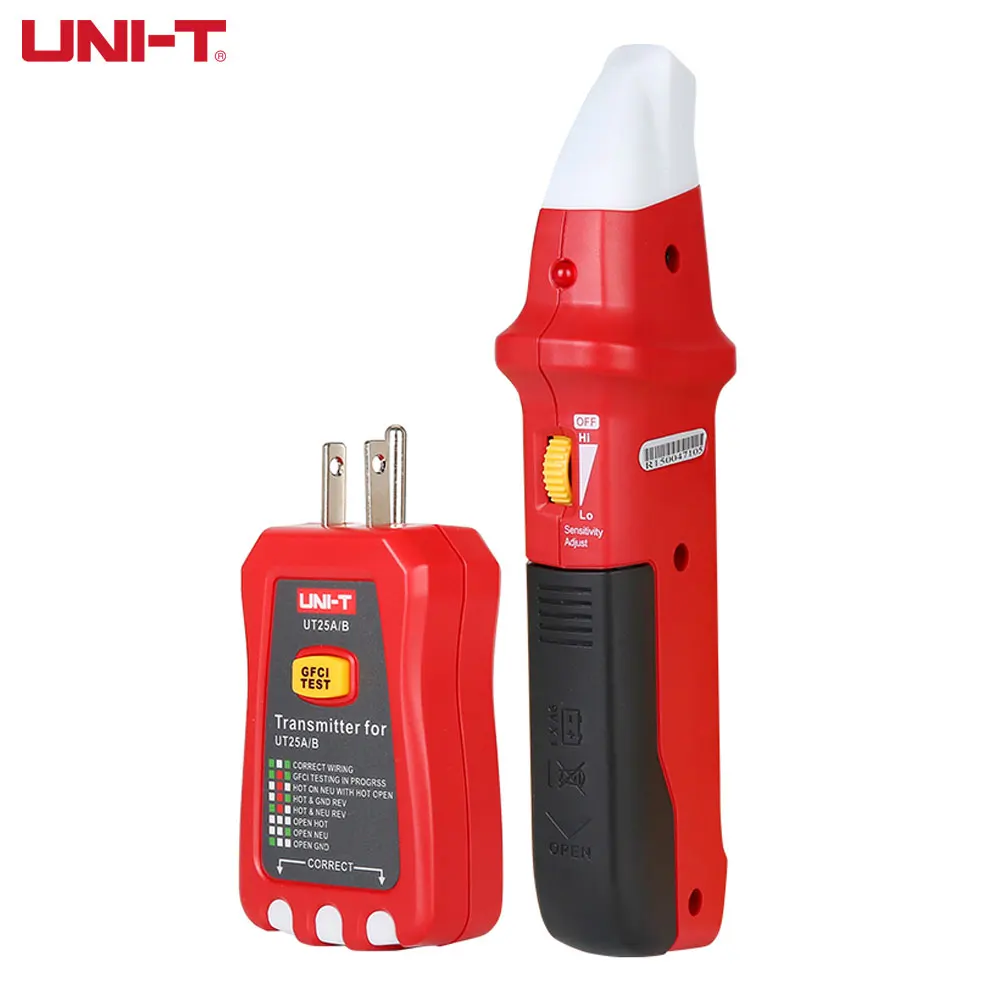 

UNI-T UT25A Socket Tester Electrical Wiring Tester 110V Automatic Circuit Breaker Finder Circuit Test With LCD Indicator Light