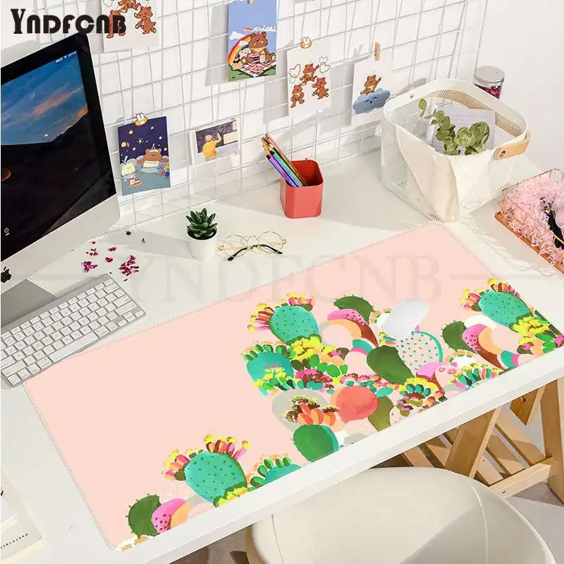 

Cartoon art summer Cactus Large sizes DIY Custom Mouse pad mat Size for L XL game Customized mouse pad for CS GO PUBG