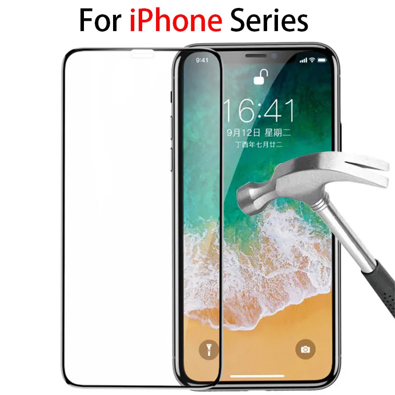 Защитное стекло закаленное для iphone 11 pro max 6 6s 8 7 plus | Мобильные телефоны и