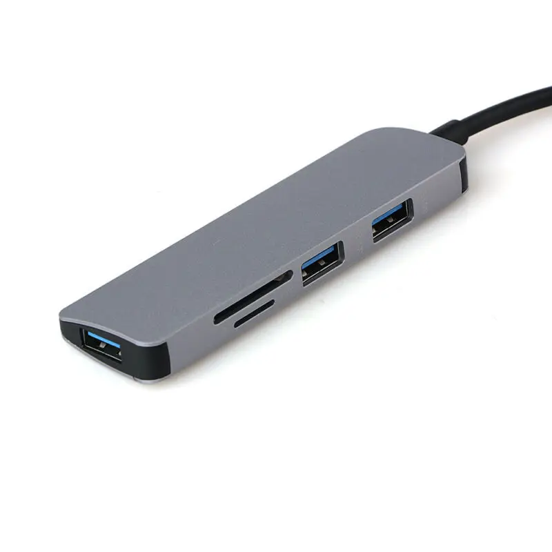 5 в 1 Тип C USB-C к HDMI USB 3 0 концентратор адаптер TF кардридер конвертер зарядное