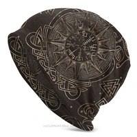 vegvisir viking compass ornament bonnet homme fashion knit hat norse mythology skullies beanies caps for men women cotton hats