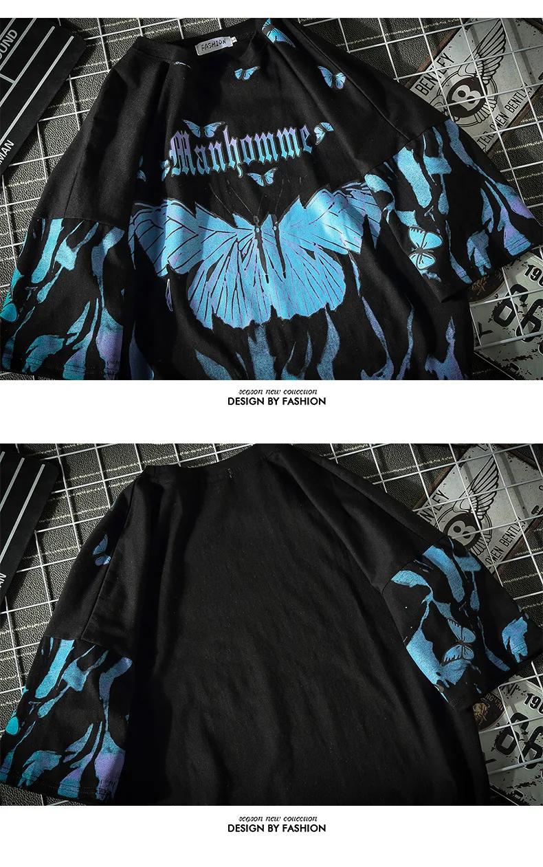 Футболка мужская хлопковая с коротким рукавом уличная одежда в стиле хип-хоп Топ