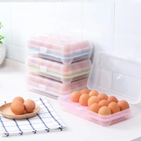 15kitchen organization egg storage box refrigerator egg picnic egg storage containers plastic egg containers