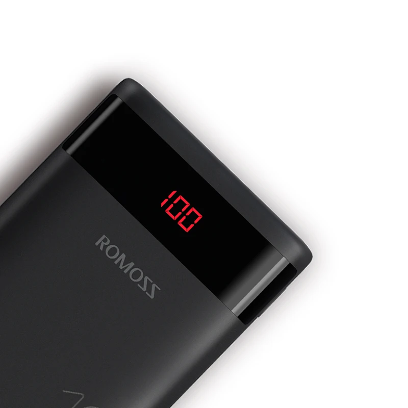 Внешний аккумулятор Romoss мини Ares 10 10000 мАч с показанием уровня заряда повербанк