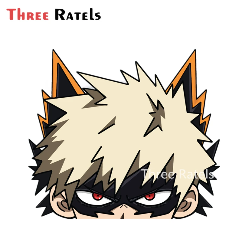 

Three Ratels A683 For My Hero Academia Bakugo Peeker Anime Car Stickers Vinyl Window Trunk Custom Printing Decal