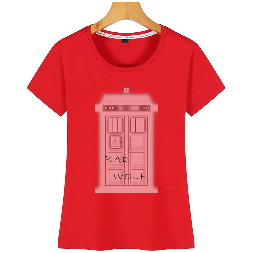 Топы футболка Женская Доктор Кто ТАРДИС комикс надписи хлопковая
