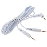 1 2m 2 way electrotherapy electrode lead wires cable for connection massage stimulator