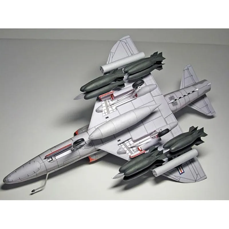 1:33 США A-4 Skyhawk самолет DIY Emulation DIY 3D бумажная карточка Модель Строительный набор образовательных военных моделей строительные игрушки