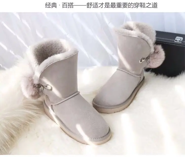 Новейшие зимние сапоги высокого качества в Европе 2019 г. Натуральная овчина 100%