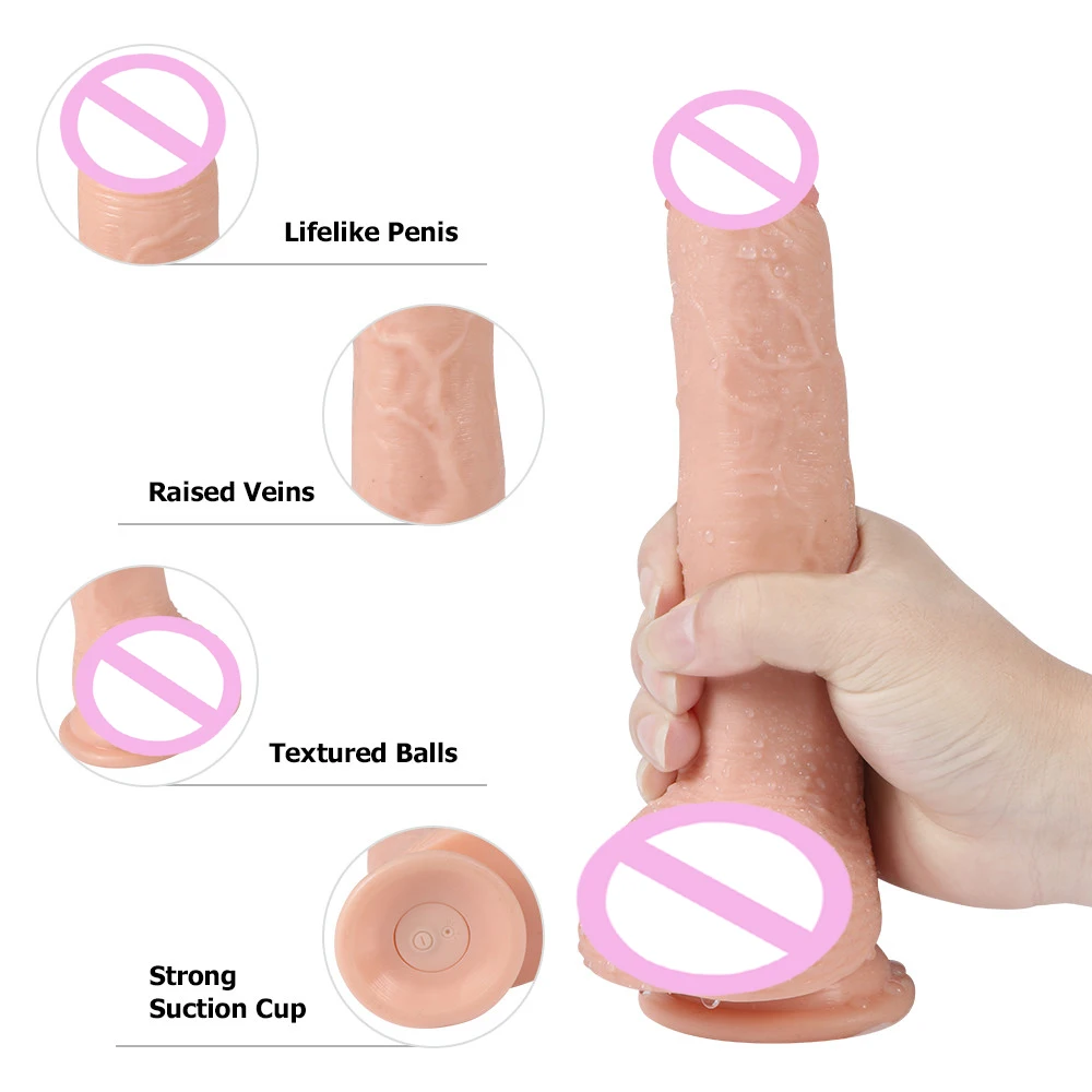 Фаллоимитатор с беспроводным пультом дистанционного управления 20 скоростей