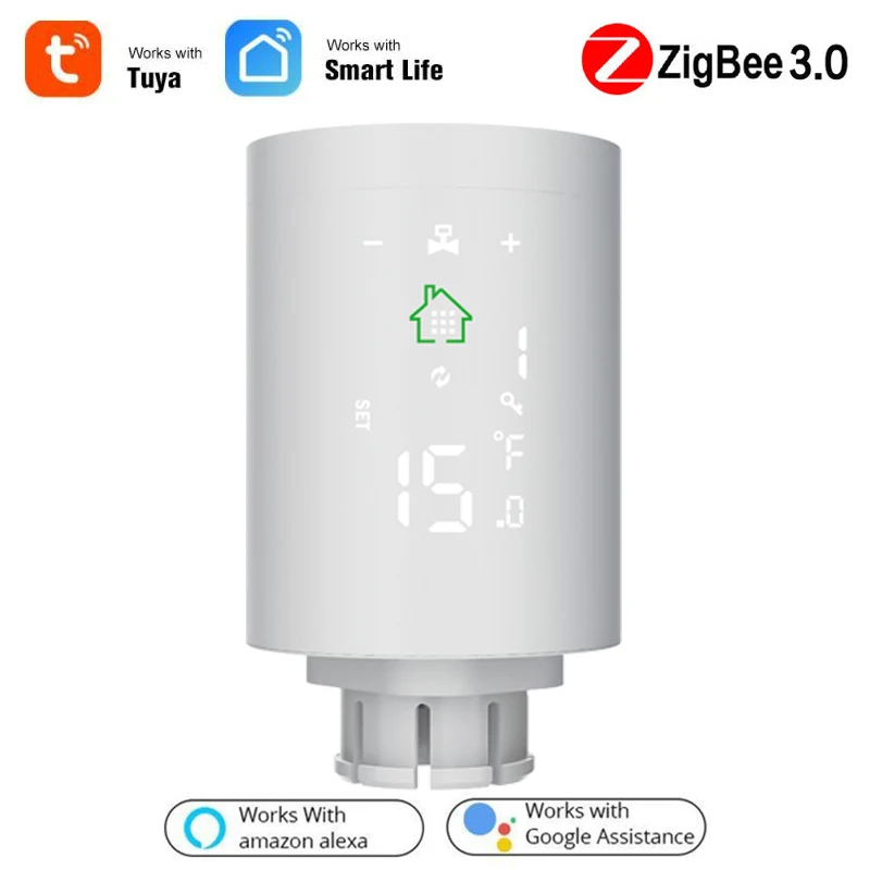 

Новый умный мини-привод радиатора Tuya ZigBee 3,0, программируемый термостат, нагреватель, регулятор температуры, поддержка Alexa Google Home