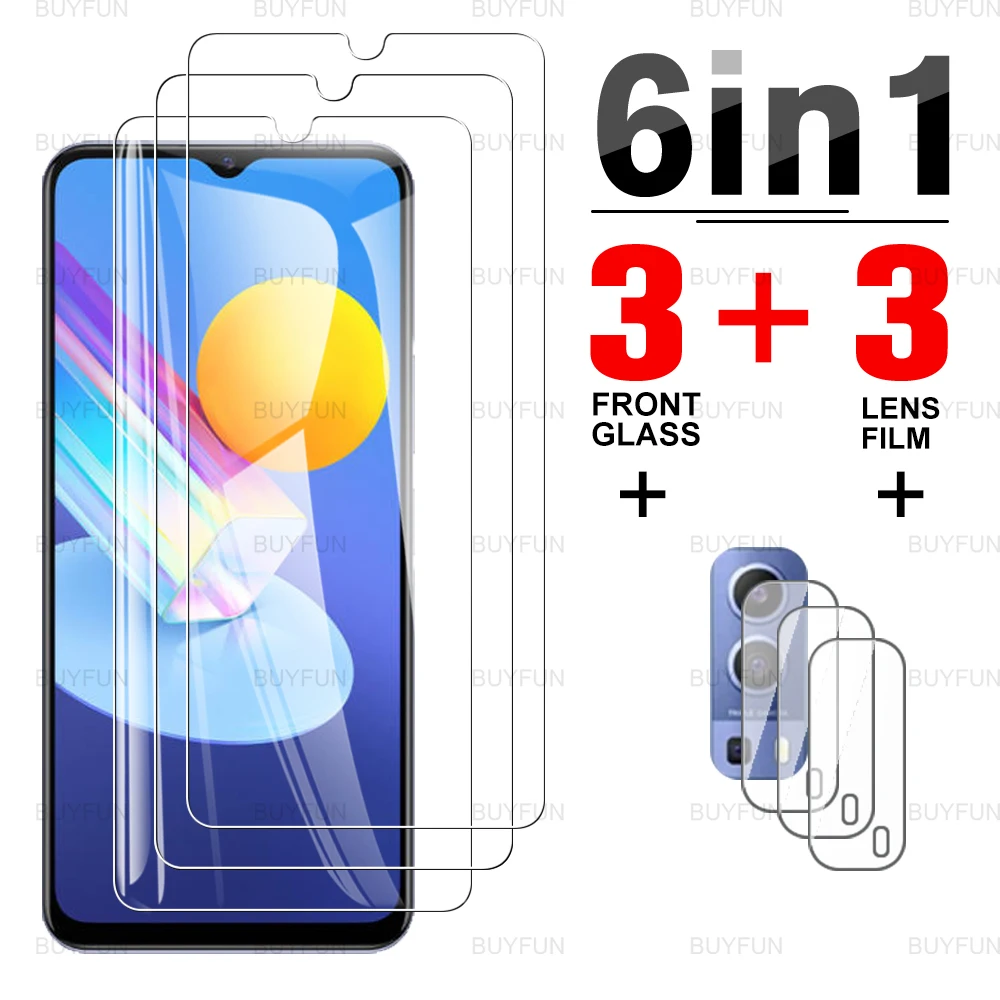 

Защита экрана для объектива камеры 6 в 1 для VIVO Y72 Y52 5G полное покрытие HD защитная пленка из закаленного стекла для vivo Y31 Y51 V21e V21