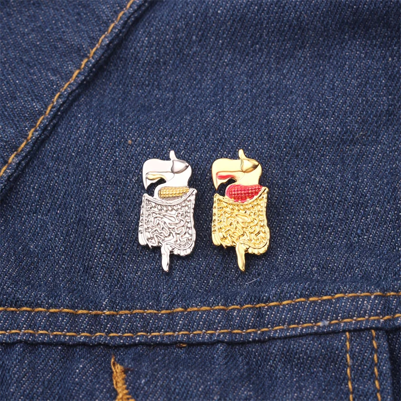 

Брошь в форме кишечника, металлическая брошь золотого и серебряного цвета, медицинская брошь, желудочно-энтерологический орган, медицинские украшения