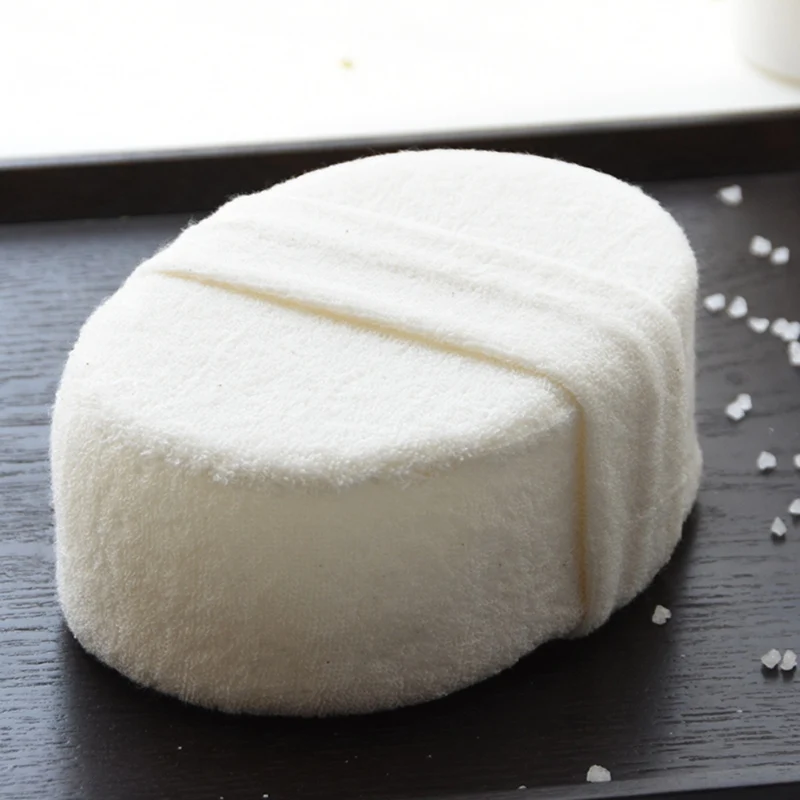 

Practical Stylish Bath Brush Comfortable Natural Loofah SPA Beauty Bath Sponge Body Puff Scrubber For Exfoliating Your Skin