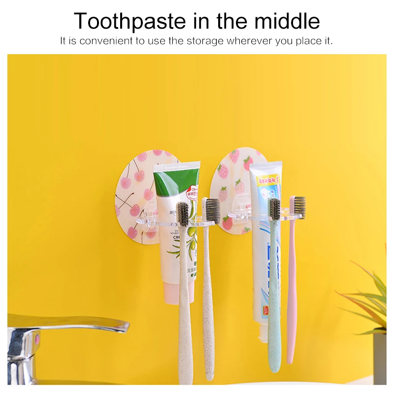 Multi-card Slot Toothbrush Rack Hanging Set Storage Box Wall-mounted Brush Holder Toothpaste Organizer | Дом и сад