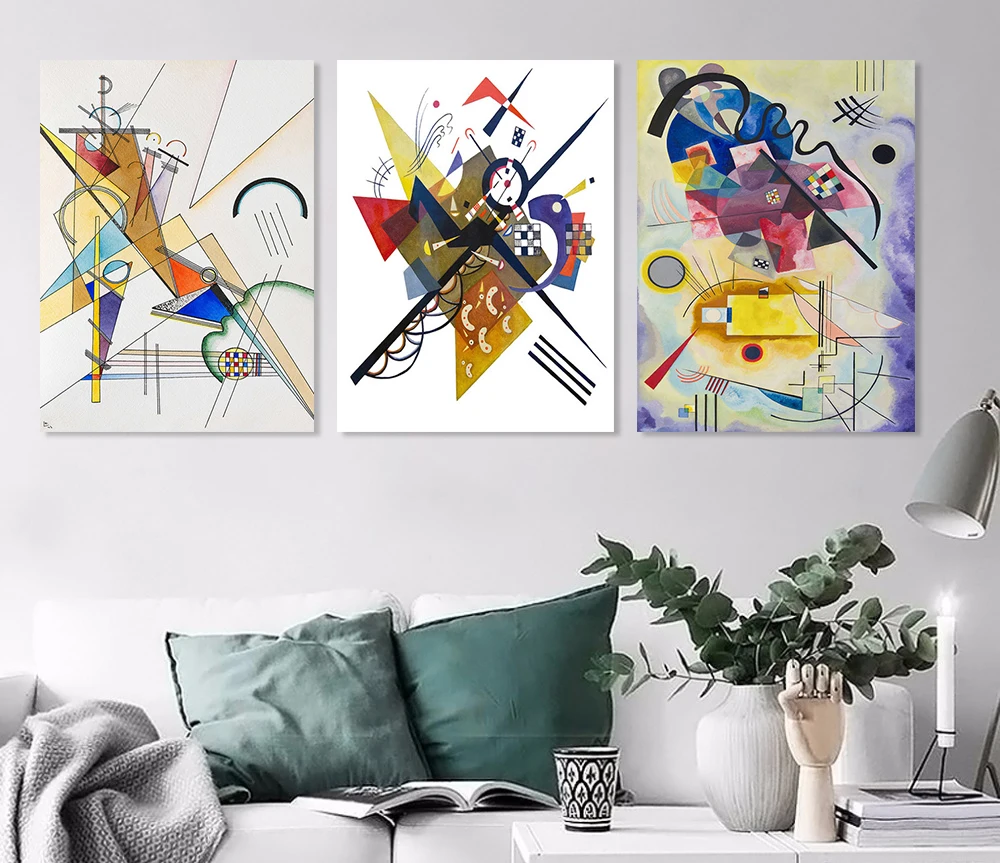 

Vintage Wassily Kandinsky Famous Abstract Nordic Wall Art Canvas Painting Posters and Prints Bedroom Living Room Deco