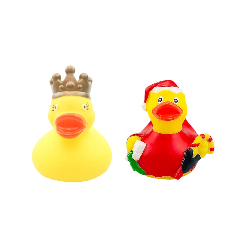 2 шт рождественские стильные резиновые плавающие скрипучий звук утка воды спрей игрушка для купания Детский Рождественский подарок на день рождения