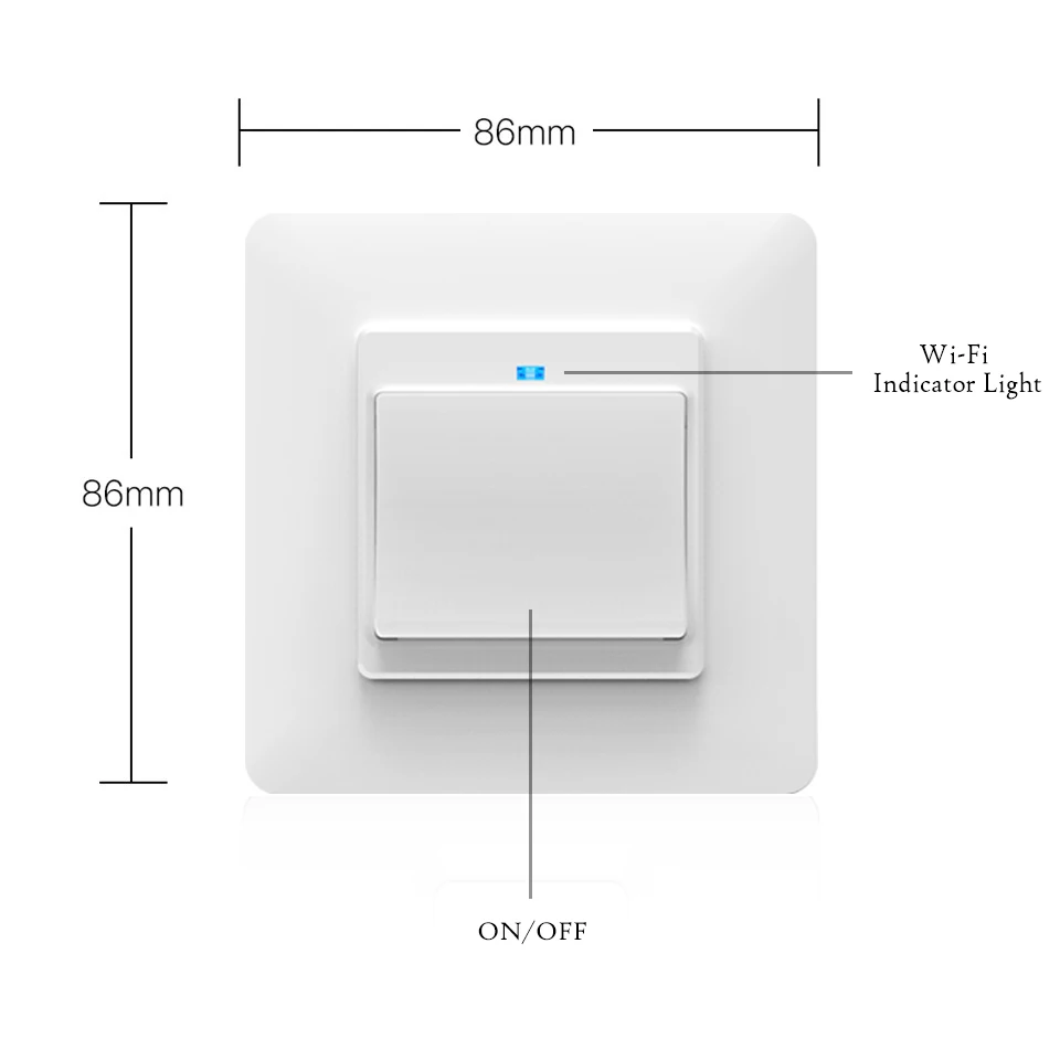 

WiFi Smart Light Wall Switch Socket Push Button Smart Life Tuya Wireless Remote Control Work with Alexa Google Home DE EU UK UN