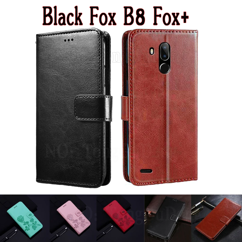 Чехол подставка для Black Fox B8 Plus чехол футляр кошелек книжка на FoxPlus флип кожаный