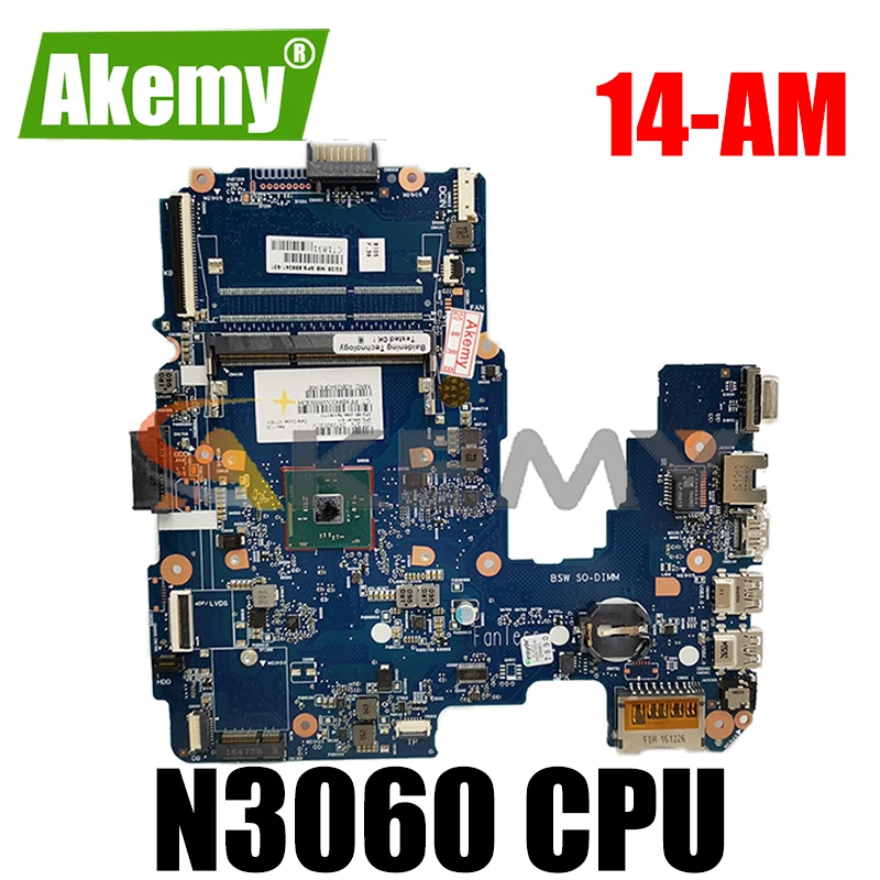 

858040-001 858040-501 For HP Pavilion 14-AM N3060 Notebook Mainboard 6050A2823301-MB-A01 SR2KN Laptop motherboard