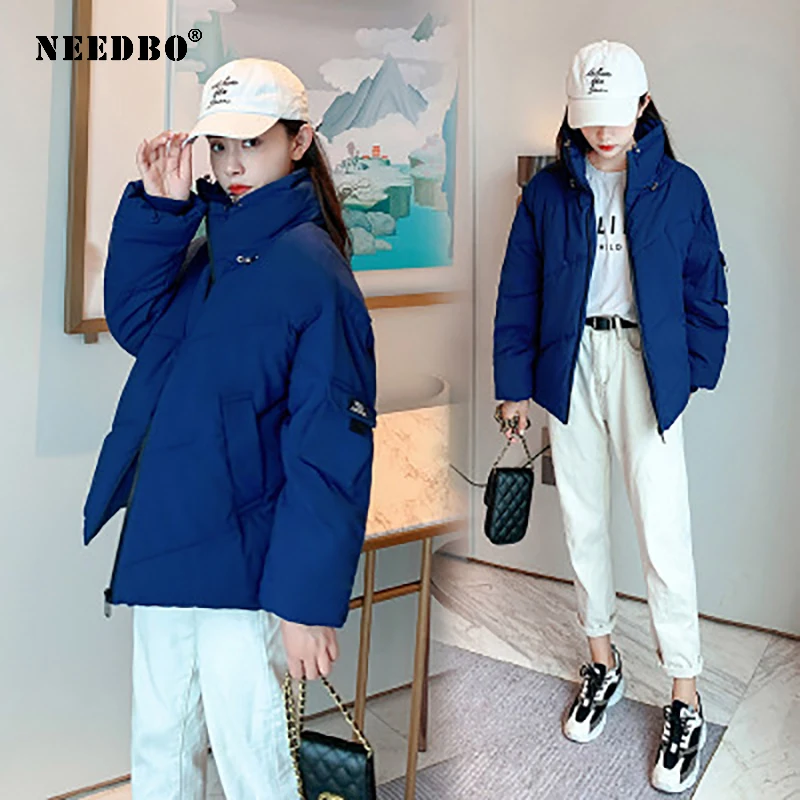 NEEDBO Winter Jacket Women 2020 Parka Mujer Casaco Cotton Padded Puffer Jacket Women Winter Coat Warm Plus Size Casual Casaco