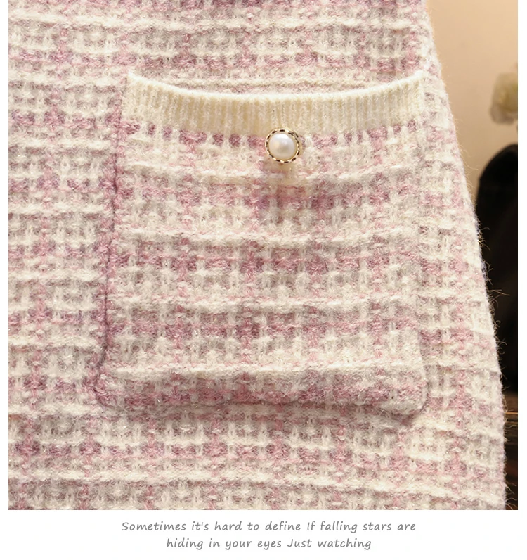 Большой плюс размер Sweater свитер одежда розовый комплект юбки для девочек костюм женский осенний комплект из 2 предметов s свитер+ юбка комплект из 2 предметов Vestidos